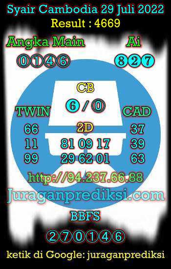 prediksi cambodia 29 juli 2022, syair cambodia jumat 29 7 2022
