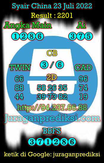 Prediksi China 23 Juli 2022, Kode Syair China hari ini, Bocoran China, Prediksi china akurat Sabtu 23 7 2022, Prediksi togel china 4d, syair china Sabtu 23 juli 2022.